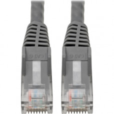 Tripp Lite Cat6 GbE Snagless Molded Patch Cable UTP Gray RJ45 M/M 6in 6" - Category 6 for Network Device, Network Adapter, Router, Server, Modem, Hub, Switch - 128 MB/s - Patch Cable - 5.91" - 1 x RJ-45 Male Network - 1 x RJ-45 Male Network - Go