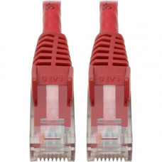 Tripp Lite Cat6 GbE Gigabit Ethernet Snagless Molded Patch Cable UTP Red RJ45 M/M 6in 6" - Category 6 for Network Device, Network Adapter, Router, Server, Modem, Hub, Switch - 128 MB/s - Patch Cable - 5.91" - 1 x RJ-45 Male Network - 1 x RJ-45 M