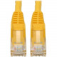 Tripp Lite Cat6 GbE Gigabit Ethernet Snagless Molded Patch Cable UTP Yellow RJ45 M/M 6in 6" - Category 6 for Network Device, Network Adapter, Router, Server, Modem, Hub, Switch - 128 MB/s - Patch Cable - 5.91" - 1 x RJ-45 Male Network - 1 x RJ-4