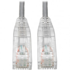 Tripp Lite Cat6 UTP Patch Cable (RJ45) - M/M, Gigabit, Snagless, Molded, Slim, Gray, 1 ft. - 1 ft Category 6 Network Cable for Network Device, Printer, Photocopier, Router, Server, Computer, Modem, Switch, Workstation - First End: 1 x RJ-45 Male Network -