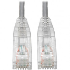 Tripp Lite Cat6 UTP Patch Cable (RJ45) - M/M, Gigabit, Snagless, Molded, Slim, Gray, 3 ft. - 3 ft Category 6 Network Cable for Network Device, Printer, Photocopier, Router, Server, Computer, Modem, Switch - First End: 1 x RJ-45 Male Network - Second End: 