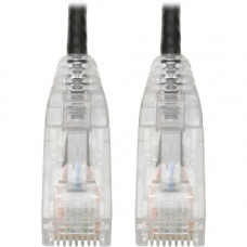 Tripp Lite Cat6 UTP Patch Cable (RJ45) - M/M, Gigabit, Snagless, Molded, Slim, Black, 6 ft. - 6 ft Category 6 Network Cable for Network Device, Printer, Photocopier, Router, Server, Computer, Modem, Switch - First End: 1 x RJ-45 Male Network - Second End:
