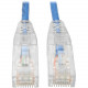 Tripp Lite Cat6 UTP Patch Cable (RJ45) - M/M, Gigabit, Snagless, Molded, Slim, Blue, 10 ft. - 10 ft Category 6 Network Cable for Network Device, Printer, Photocopier, Router, Server, Computer, Modem, Switch - First End: 1 x RJ-45 Male Network - Second End