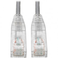 Tripp Lite Cat6 UTP Patch Cable (RJ45) - M/M, Gigabit, Snagless, Molded, Slim, Gray, 15 ft. - 15 ft Category 6 Network Cable for Network Device, Server, Switch, Router, Computer, Hub, Photocopier, Printer, Modem, Patch Panel - First End: 1 x RJ-45 Male Ne
