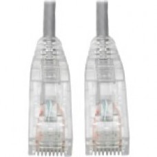 Tripp Lite Cat6 UTP Patch Cable (RJ45) - M/M, Gigabit, Snagless, Molded, Slim, Gray, 10 ft. - 10 ft Category 6 Network Cable for Network Device, Server, Switch, Router, Computer, Hub, Photocopier, Printer, Modem, Patch Panel - First End: 1 x RJ-45 Male Ne