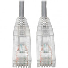 Tripp Lite Cat6 UTP Patch Cable (RJ45) - M/M, Gigabit, Snagless, Molded, Slim, Gray, 8 in. - 8" Category 6 Network Cable for Switch, Patch Panel, Hub, Workstation, Network Device, Router, Printer, Computer, Photocopier, Server, Modem - First End: 1 x