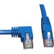 Tripp Lite 3ft Cat6 Gigabit Molded Patch Cable RJ45 Left Angle to Straight M/M Blue 3&#39;&#39; - Category 6 for Network Device - 3ft - 1 x RJ-45 Male Network - 1 x RJ-45 Male Network - Blue - RoHS, TAA Compliance N204-003-BL-LA