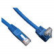 Tripp Lite 5ft Cat6 Gigabit Molded Patch Cable RJ45 Right Angle Up to Straight M/M Blue 5&#39;&#39; - Category 6 for Network Device - 5ft - 1 x RJ-45 Male Network - 1 x RJ-45 Male Network - Blue - RoHS Compliance N204-005-BL-UP