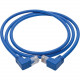 Tripp Lite N204-004-BL-UD Cat6 UTP Patch Cable, Up-Angle Male/Down-Angle Male - 4 ft., Blue - Category 6 for Network Device, Router, Server, Switch, Printer, Computer, Modem, Photocopier, Scanner - 128 MB/s - Patch Cable - 4 ft - 1 x RJ-45 Male Network - 
