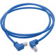 Tripp Lite N204-005-BL-UD Cat6 UTP Patch Cable, Up-Angle Male/Down-Angle Male - 5 ft., Blue - Category 6 for Network Device, Router, Server, Switch, Printer, Computer, Modem, Photocopier, Scanner - 128 MB/s - Patch Cable - 5 ft - 1 x RJ-45 Male Network - 
