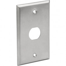 Tripp Lite RJ45 Bulkhead Wall Plate 1 Cutout Industrial Metal Single Gang - 1 x Total Number of Socket(s) - 1-gang - Silver - Metal, Stainless Steel - TAA Compliant - TAA Compliance N206-FP01-IND