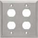 Tripp Lite RJ45 Bulkhead Wall Plate 4 Cutouts Industrial Metal Single Gang - 4 x Total Number of Socket(s) - 2-gang - Silver - Metal, Stainless Steel - TAA Compliant - TAA Compliance N206-FP04-IND