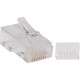 Tripp Lite Cat6 Gigabit RJ45 Modular Connector Plug w/ Load Bar 100 Pack - 100 Pack - 1 x RJ-45 Male - White - RoHS, TAA Compliance N230-100