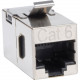 Tripp Lite Cat6 Straight Through Shielded Modular In-line "Snap-in" Coupler (RJ45 F/F) - Silver - Gold - RoHS, TAA Compliance N235-001-SH