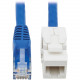 Tripp Lite N237-F18N-WHSH Cat6 Keystone Jack Cable Assembly, RJ45 M/F, 18 in., Blue - 1.50 ft Category 6 Network Cable for Wallplate, Network Device, Surveillance Camera, Access Point - First End: 1 x RJ-45 Male Network - Second End: 1 x RJ-45 Female Netw