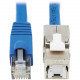 Tripp Lite Cat6a Keystone Jack Cable Assembly - Shielded, PoE+, RJ45 M/F, 18 in., Blue - 1.50 ft Category 6a Network Cable for Wallplate, Network Device, Surveillance Camera, Access Point - First End: 1 x RJ-45 Male Network - Second End: 1 x RJ-45 Female 