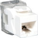 Tripp Lite Cat6 / Cat5e Keystone Jack, 180-Degree Toolless - RJ-45, cat5e cat6 UTP - 110 IDC RJ45 WHITE TAA/GSA - 110-punchdown - RoHS, TAA Compliance N238-001-WH-TF