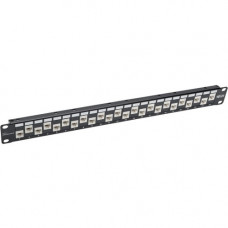 Tripp Lite 24-Port Cat6a Cat6 Cat5e Patch Panel 110 Punchdown Offset 1URM - 24 Port(s) - 24 x RJ-45 - 1U High - Black - 19" Wide - Rack-mountable - TAA Compliance N252-024-6A-OF