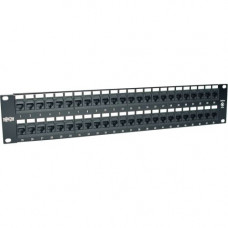 Tripp Lite 48-Port Cat6 Cat5 Patch Panel Rackmount 110 Punch Down RJ45 Ethernet 1URM 568B - 2U, 19" Rack Width - TAA Compliance N252-048