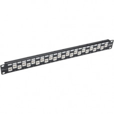 Tripp Lite 24-Port Cat6a Cat6 Cat5e Feed-Through Patch Panel Offset RJ45 1U - 24 Port(s) - 24 x RJ-45 - 1U High - 19" Wide - Rack-mountable - TAA Compliance N254-024-6A-OF