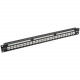 Tripp Lite 24-Port Cat6a Feedthrough Patch Panel w/ Down-Angled Ports 1URM - 24 Port(s) - 24 x RJ-45 - 1U High - Black - Rack-mountable - TAA Compliance N254-024-6AD