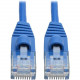 Tripp Lite Cat6a Gigabit Snagless Molded Slim UTP Patch Cable M/M Blue 2ft 2&#39;&#39; - Category 6a for PC, Server, Router, Printer, Patch Panel, Switch, Network Device - 1.25 GB/s - Patch Cable - 2 ft - 1 x RJ-45 Male Network - 1 x RJ-45 Male Ne