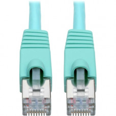 Tripp Lite N262-001-AQ Cat.6a STP Patch Network Cable - 1 ft Category 6a Network Cable for Network Device, Workstation, Switch, Hub, Patch Panel, Router, Modem, VoIP Device, Surveillance Camera, Server, POS Device - First End: 1 x RJ-45 Male Network - Sec