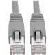 Tripp Lite Cat6a Snagless Shielded STP Network Patch Cable 10G Certified, PoE, Gray RJ45 M/M 3ft 3&#39;&#39; - Category 6a for Network Device, Switch, Modem, Router, Hub, Patch Panel, VoIP Device, Camera - 1.25 GB/s - Patch Cable - 3 ft - 1 x RJ-4
