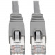 Tripp Lite Cat6a Snagless Shielded STP Network Patch Cable 10G Certified, PoE, Gray RJ45 M/M 1ft 1&#39;&#39; - Category 6a for Network Device, Switch, Modem, Router, Hub, Patch Panel, VoIP Device, Camera - 1.25 GB/s - Patch Cable - 1 ft - 1 x RJ-4