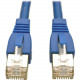 Tripp Lite 1ft Augmented Cat6 Cat6a Shielded 10G Patch Cable RJ45 Blue 1&#39;&#39; - 1 ft Category 6a Network Cable for Network Device - First End: 1 x RJ-45 Male Network - Second End: 1 x RJ-45 Male Network - 10 Gbit/s - Patch Cable - Shielding -