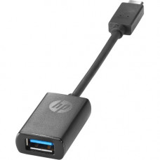 HP USB-C to USB 3.0 Adapter - USB Data Transfer Cable - First End: 1 x Type A Female USB - Second End: 1 x Type C Male USB - Black N2Z63AA#ABA