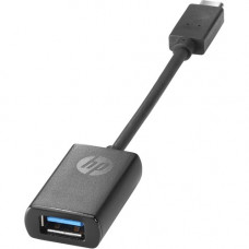 HP USB-C to USB 3.0 Adapter - 5.50" USB Data Transfer Cable for Notebook, Tablet - First End: 1 x Type A Female USB - Second End: 1 x Type C Male USB - Black N2Z63UT