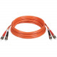 Tripp Lite 18M Duplex Multimode 62.5/125 Fiber Optic Patch Cable ST/ST 60&#39;&#39; 60ft 18 Meter - ST Male - ST Male - 59.06ft - Orange N302-18M