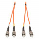 Tripp Lite 50M Duplex Multimode 62.5/125 Fiber Optic Patch Cable ST/ST 164&#39;&#39; 164ft 50 Meter - ST Male Network - ST Male Network - 164ft - Orange - RoHS Compliance N302-50M