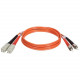 Tripp Lite 1.2M Duplex Multimode 62.5/125 Fiber Optic Patch Cable SC/ST 4&#39;&#39; 4ft 1.2 Meter - ST Male - SC Male - 4ft - Orange N304-004