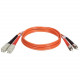 Tripp Lite 2.4M Duplex Multimode 62.5/125 Fiber Optic Patch Cable SC/ST 8&#39;&#39; 8ft 2.4 Meter - SC Male - ST Male - 8ft - Orange N304-008