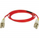 Tripp Lite 1M Duplex Multimode 62.5/125 Fiber Optic Patch Cable LC/LC Red 3&#39;&#39; 3ft 1 Meter - LC Male - LC Male - 3.28ft - Red N320-01M-RD