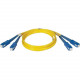 Tripp Lite 15M Duplex Singlemode 8.3/125 Fiber Optic Patch Cable SC/SC 50&#39;&#39; 50ft 15 Meter - SC Male - SC Male - 49.21ft - Yellow N356-15M