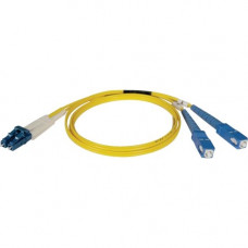 Tripp Lite 15M Duplex Singlemode 8.3/125 Fiber Optic Patch Cable LC/SC 50&#39;&#39; 50ft 15 Meter - LC Male - SC Male - 49.21ft - Yellow N366-15M