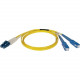 Tripp Lite 15M Duplex Singlemode 8.3/125 Fiber Optic Patch Cable LC/SC 50&#39;&#39; 50ft 15 Meter - LC Male - SC Male - 49.21ft - Yellow N366-15M