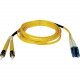 Tripp Lite 1M Duplex Singlemode 8.3/125 Fiber Optic Patch Cable LC/ST 3&#39;&#39; 3ft 1 Meter - LC Male - ST Male - 3.28ft - Yellow N368-01M