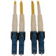 Tripp Lite N370X-02M Fiber Optic Duplex Network Cable - 6.56 ft Fiber Optic Network Cable for Network Device, Switch, Patch Panel - First End: 2 x LC/UPC Male Network - Second End: 2 x LC/UPC Male Network - 400 Gbit/s - LSZH, OFNR - 9/125 &micro;m - Y