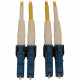 Tripp Lite N370X-01M Fiber Optic Duplex Network Cable - 3.28 ft Fiber Optic Network Cable for Network Device, Switch, Patch Panel - First End: 2 x LC/UPC Male Network - Second End: 2 x LC/UPC Male Network - 400 Gbit/s - LSZH, OFNR - 9/125 &micro;m - Y