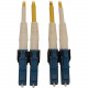 Tripp Lite N370X-10M Fiber Optic Duplex Network Cable - 32.81 ft Fiber Optic Network Cable for Network Device, Switch, Patch Panel - First End: 2 x LC/UPC Male Network - Second End: 2 x LC/UPC Male Network - 400 Gbit/s - LSZH, OFNR - 9/125 &micro;m - 