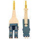 Tripp Lite N383L-03M 40/100/400G Singlemode 9/125 OS2 Fiber Cable, Yellow, 3 m (9.8 ft.) - 9.84 ft Fiber Optic Network Cable for Network Device, Transceiver, Patch Panel, Switch - First End: 2 x LC/UPC Network - Male - Second End: 2 x SN/UPC Network - Mal