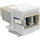 Tripp Lite Duplex Multimode Fiber Coupler, Keystone Jack - LC to LC, White - 2 x LC Female - White N455-000-WH-KJ