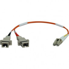 Tripp Lite 0.3M Duplex Multimode Fiber Optic 62.5/125 Adapter LC/SC M/F 1ft 1&#39;&#39; 0.3 Meter - (LC-SC M/F) 0.3M (1-ft.) - RoHS Compliance N458-001-62