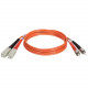 Tripp Lite 2M Duplex Multimode 50/125 Fiber Optic Patch Cable SC/ST 6&#39;&#39; 6ft 2 Meter - SC Male - ST Male - 6.56ft - Orange - TAA Compliance N504-02M