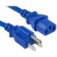 ENET 5-15P to C13 10ft Blue External Power Cord / Cable NEMA 5-15P to IEC-320 C13 10A 18AWG 10&#39;&#39; - Lifetime Warranty N515-C13-BL-10F-ENC