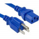 ENET 5-15P to C13 2ft Blue External Power Cord / Cable NEMA 5-15P to IEC-320 C13 10A 18AWG 2&#39;&#39; - Lifetime Warranty N515-C13-BL-2F-ENC